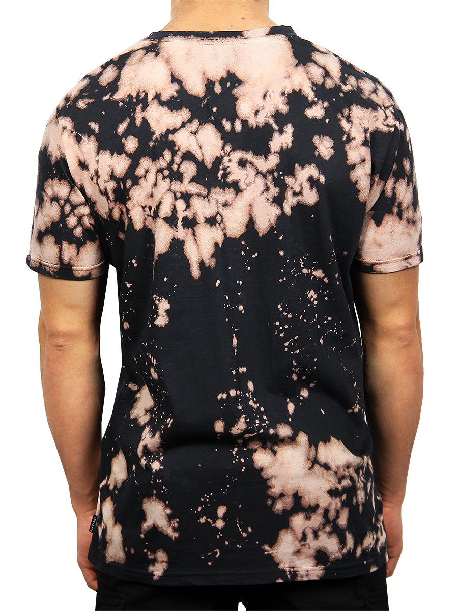 W1047-T014 BLEACH TIE DYE V-NECK