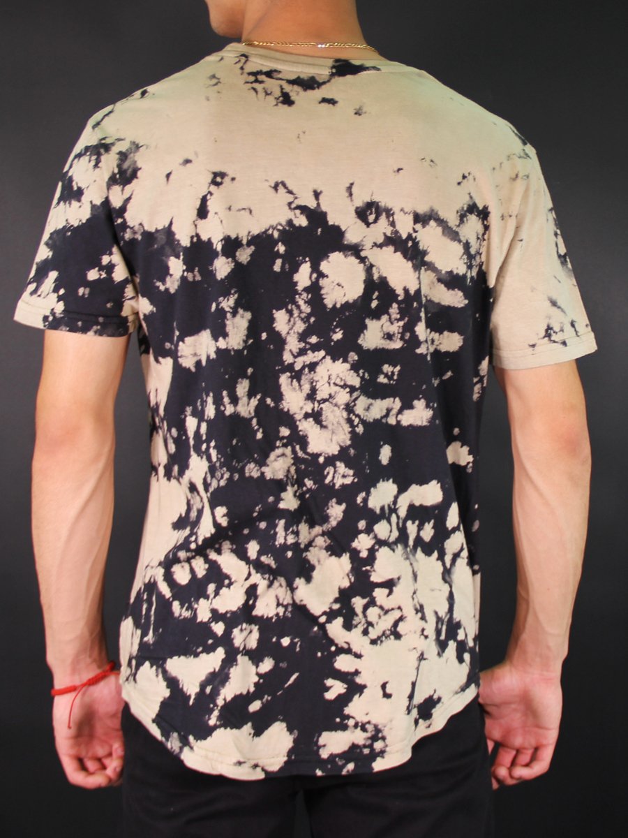 W2437-0719BW GRATEFUL ROSE TIE DYE CREW TEE