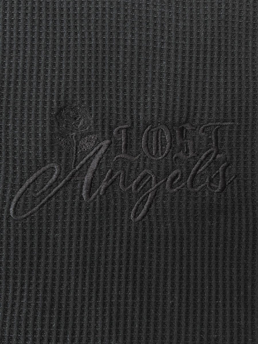 W2494-1046EMB LOST ANGELS ROSE CREW NECK BOXY TEE