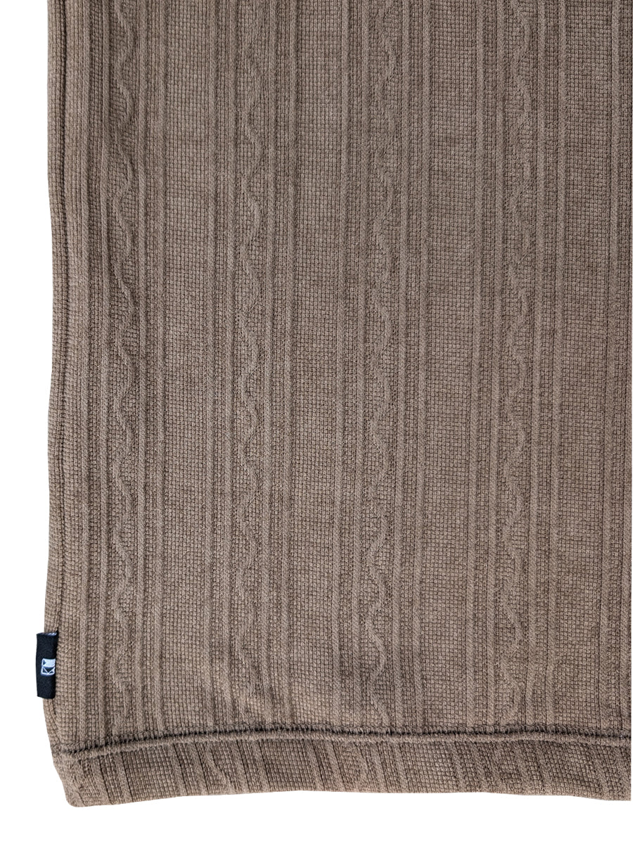 W2523-0001 VELOUR KNIT SWEATER POLO