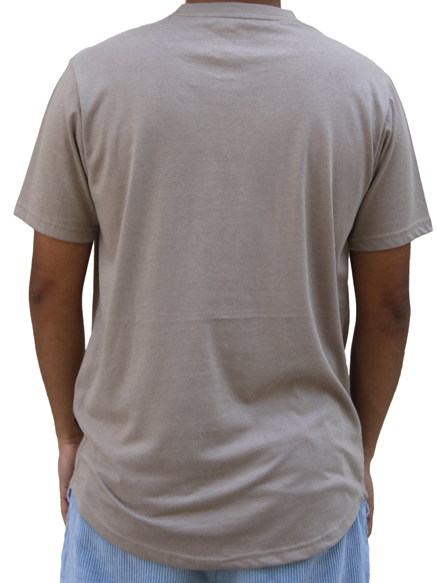 W2437-0009 SHORT SLEEVE CURVED CREW NECK TEE
