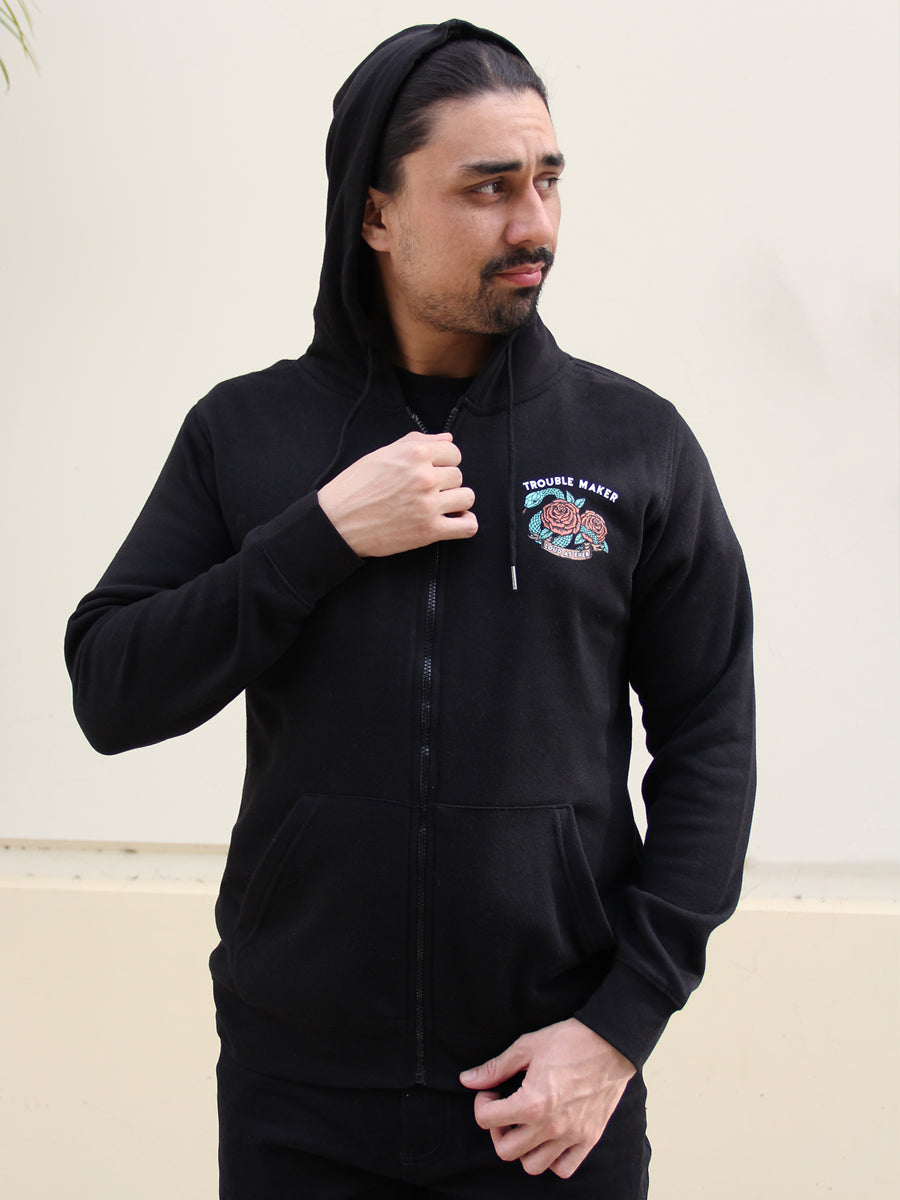 W1534-0843PT TROUBLE MAKER FLEX FLEECE ZIP UP HOODIE