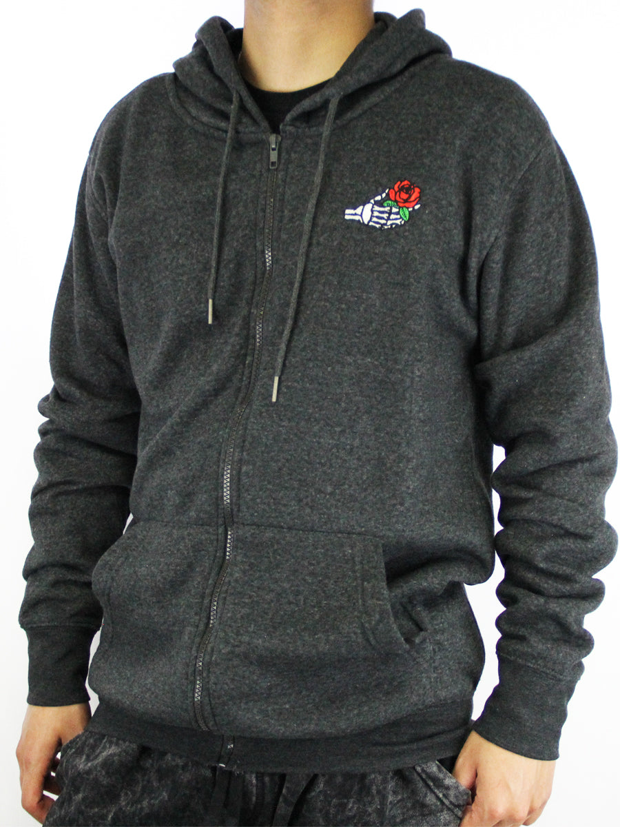 W1534-0773EM YM FLEX FLEECE "SOME LOVE" EMBROIDERED ZIP UP HOODIE