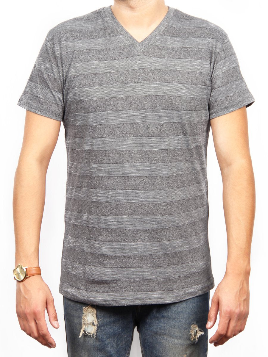 RONAN STRIPE JERSEY SS V-NECK  SKU: W1047-0220ST