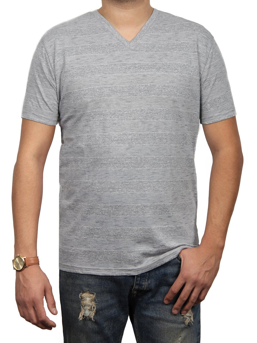 RONAN STRIPE JERSEY SS V-NECK  SKU: W1047-0220ST