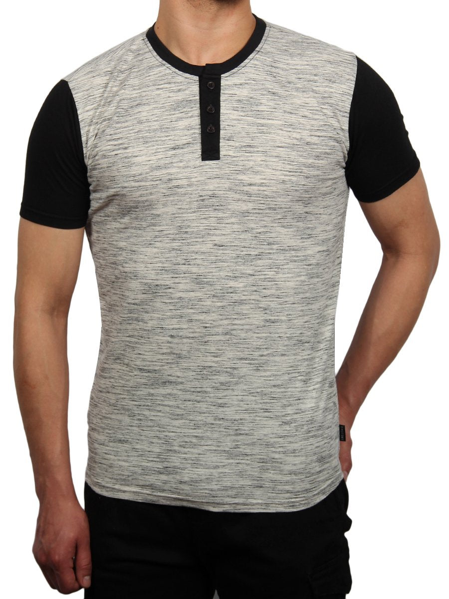 SHORT SLEEVE EXTENDED HENLEY CREW  SKU: W2430-0002