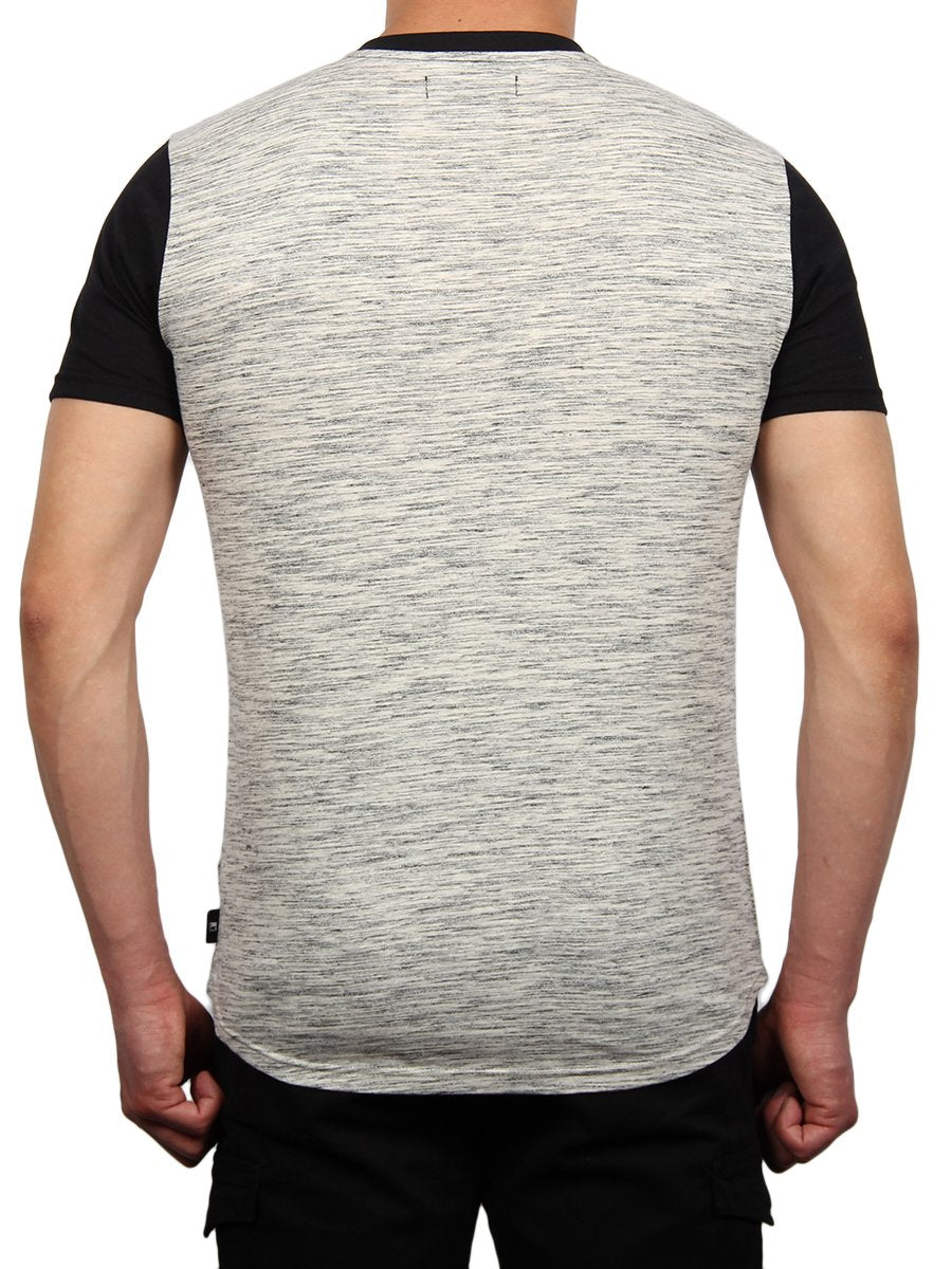 SHORT SLEEVE EXTENDED HENLEY CREW  SKU: W2430-0002