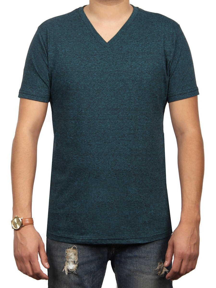W1047-0047 TRI-GRAVEL JERSEY SS V-NECK