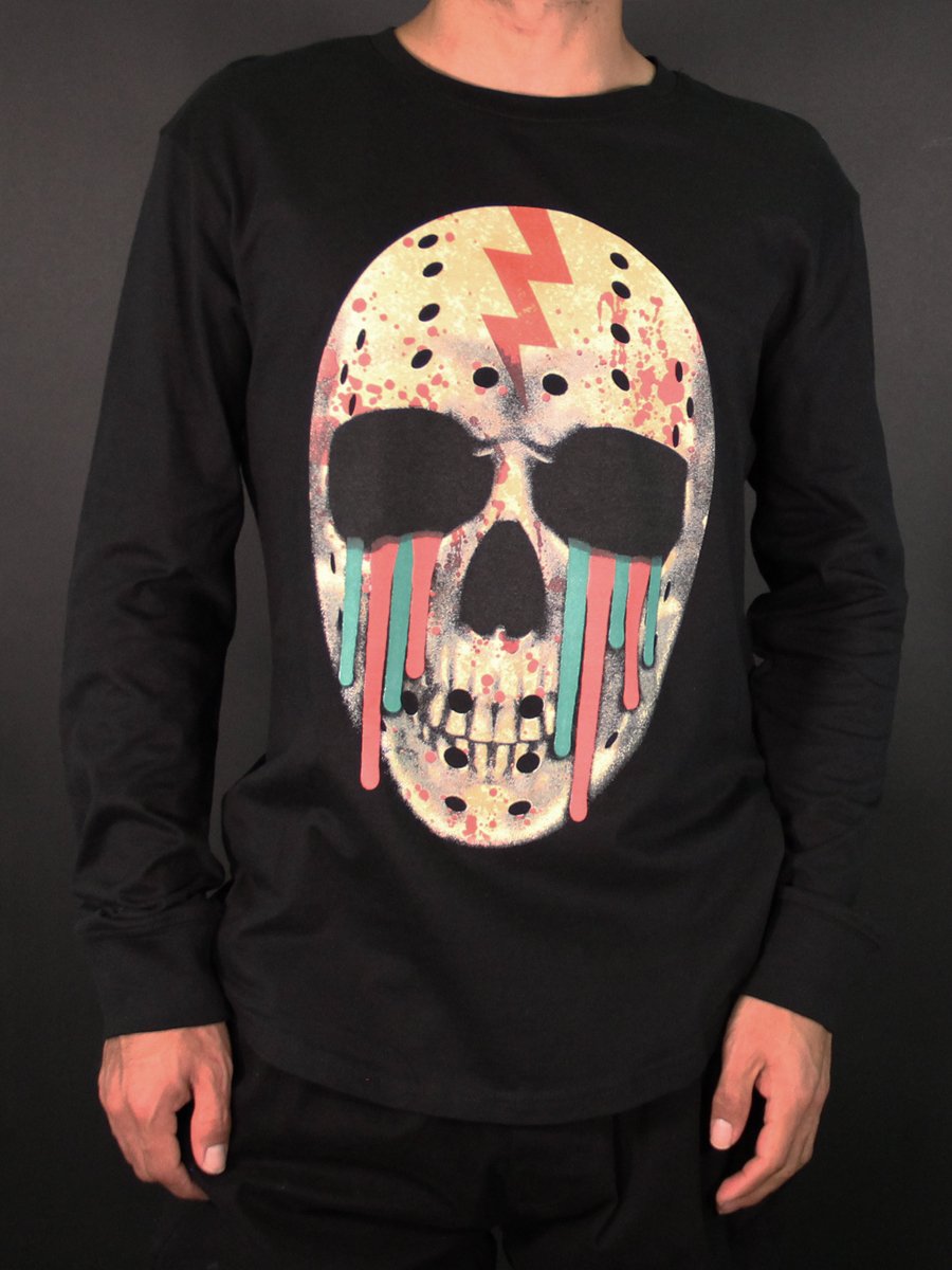W2448-0771PT MASK OFF LONG SLEEVE CREW NECK TEE