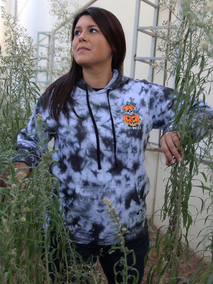 W2447-0852CW HOT WATER TIE DYE PULLOVER HOOD