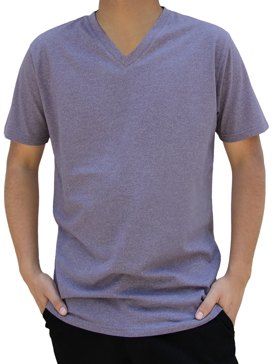 W1047-0047 TRI-GRAVEL JERSEY SS V-NECK