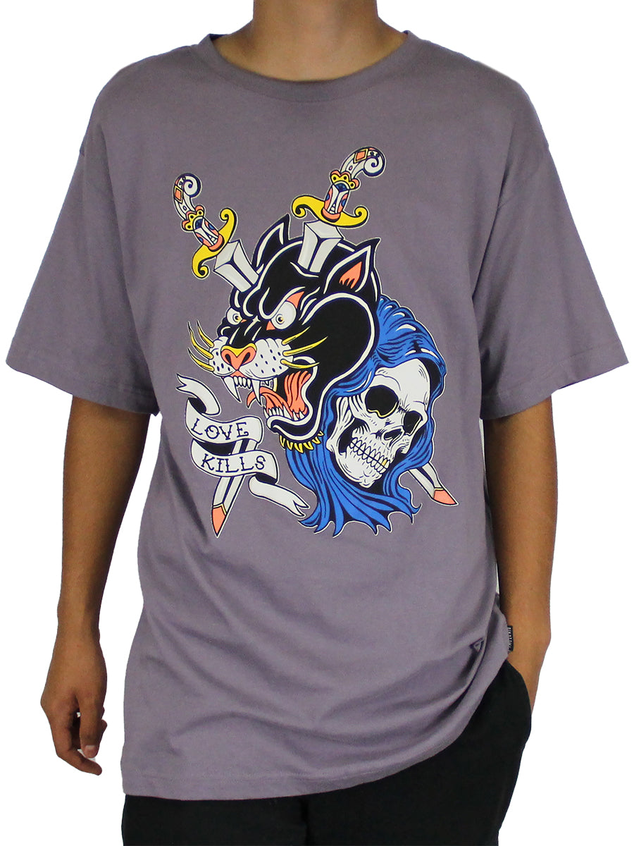 W2494-0898PT LOVE KILLS  BOXY CREW NECK TEE