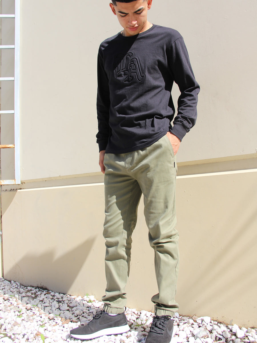 W8071-0001 DANNY TWILL JOGGER