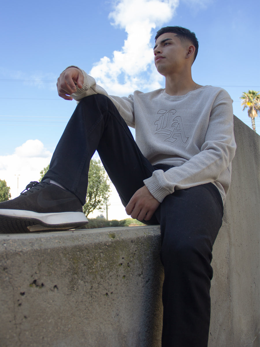 W14430912EMB L/S CREW COSMO FLEECE - LA CREW