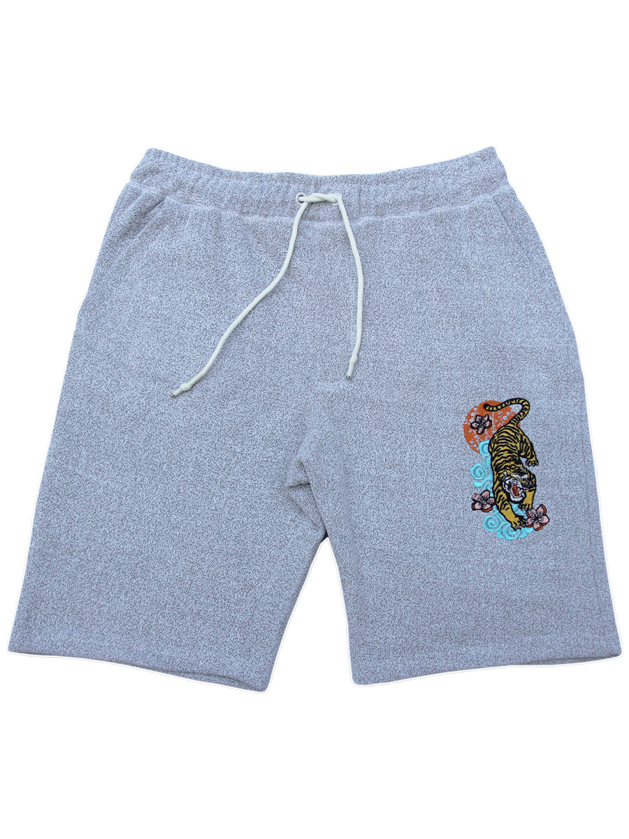 W8090-0926EM TIGER LOVE COSMO FLEECE SHORTS