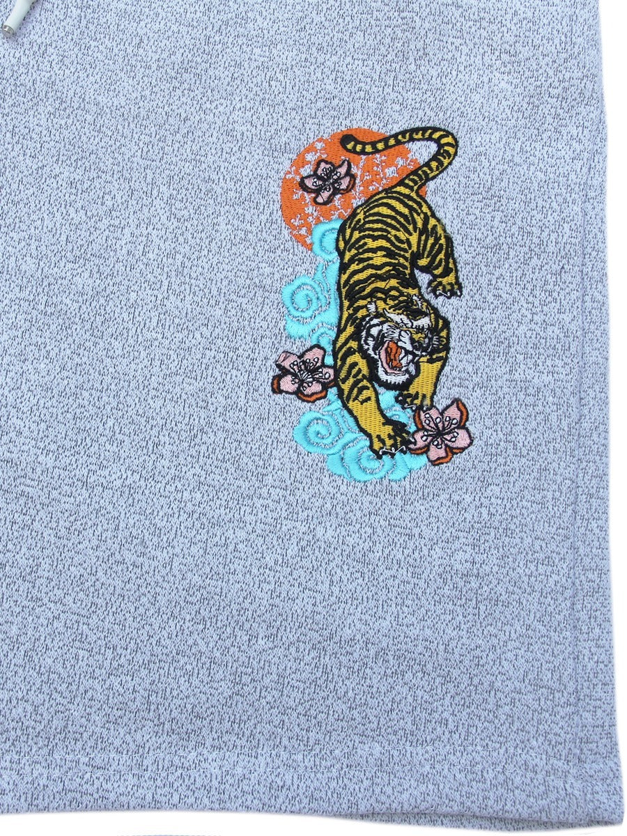 W8090-0926EM TIGER LOVE COSMO FLEECE SHORTS