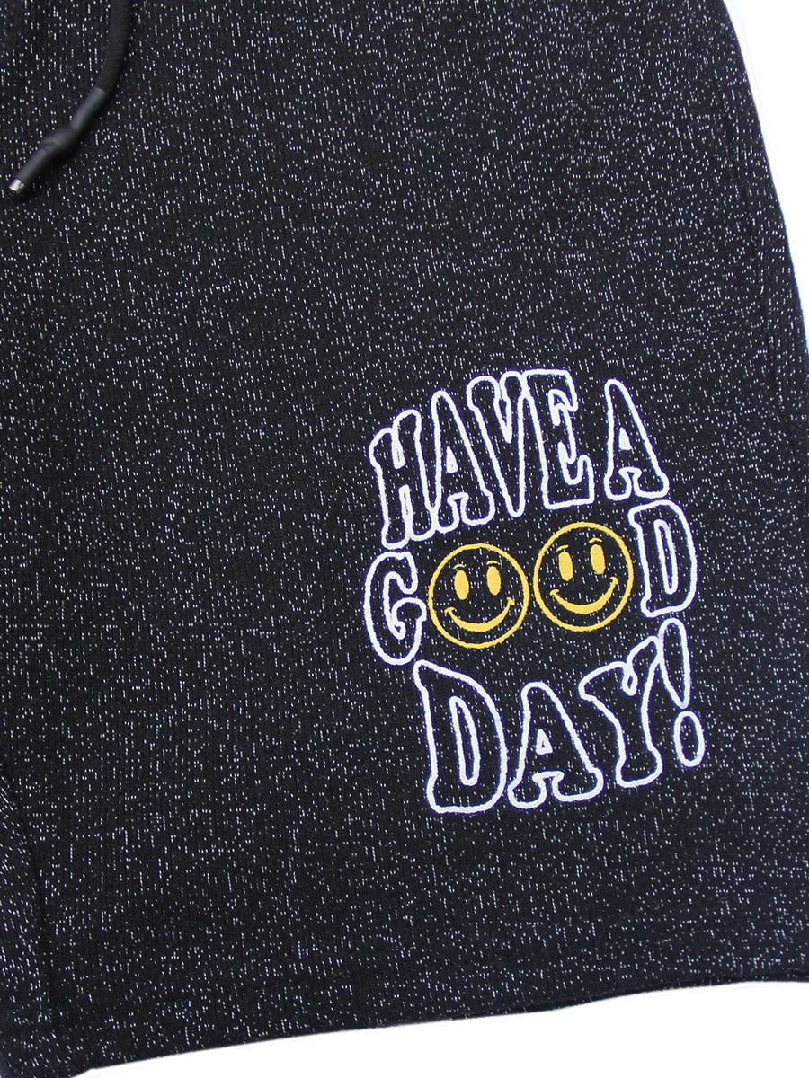 W8090-0911PT HAVE A GOOD DAY COSMO FLEECE SHORTS