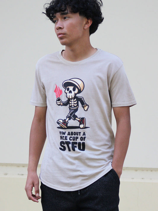 W2437-0953PT  CUP OF STFU CREW NECK TEE