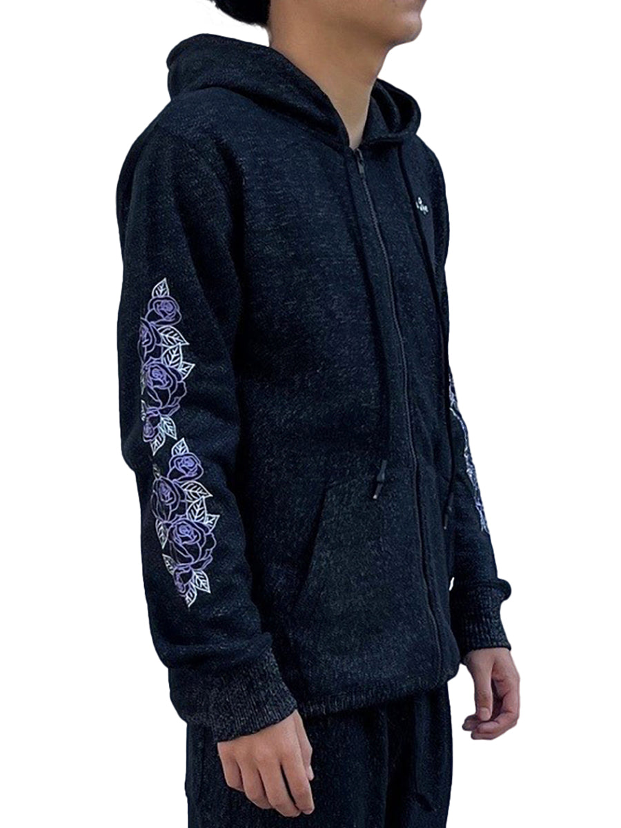 W1534-0959EM LOVE LINES COSMO FLEECE ZIP HOODIE