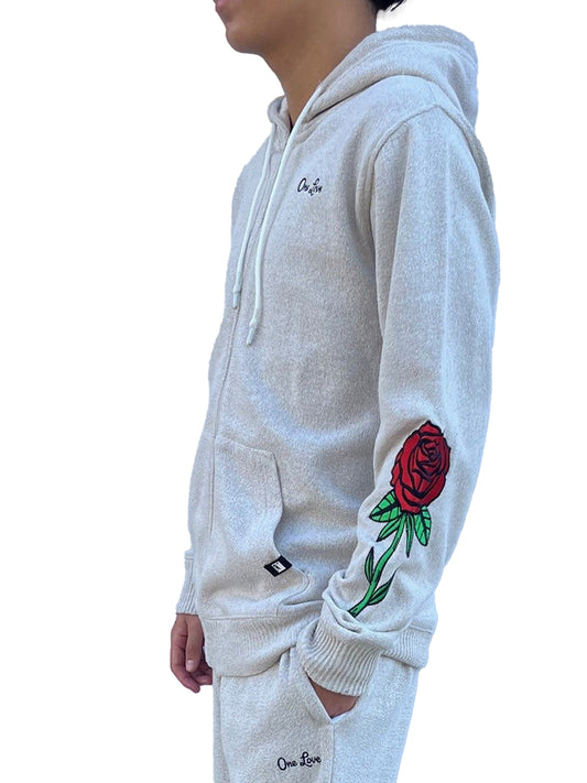 W1534-0956EM ONE LOVE COSMO FLEECE ZIP HOODIE