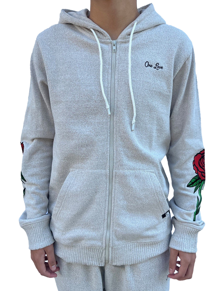 W1534-0956EM ONE LOVE COSMO FLEECE ZIP HOODIE