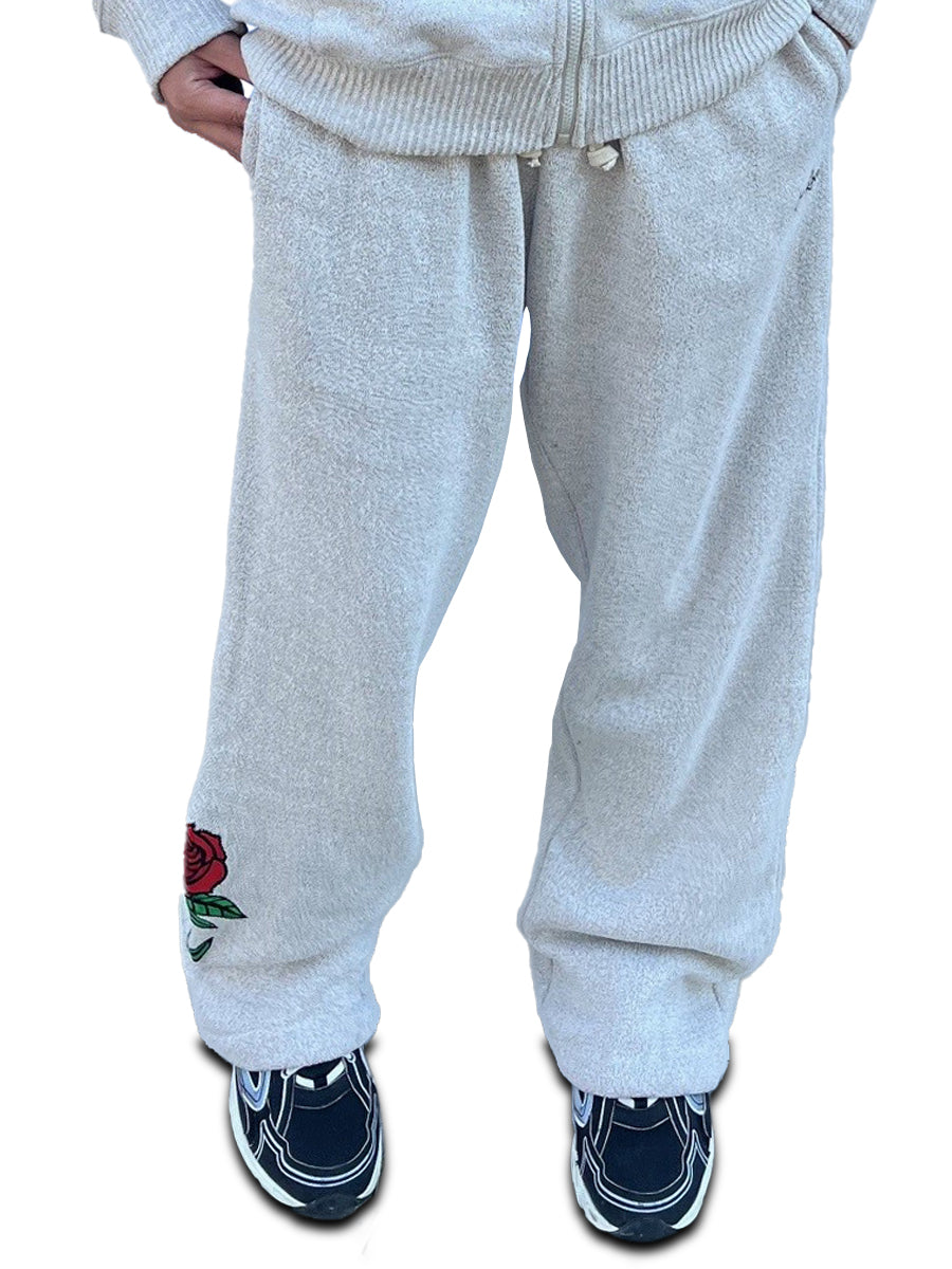 W8092-0956EM SINGLE LOVE COSMO FLEECE LOOSE PANTS