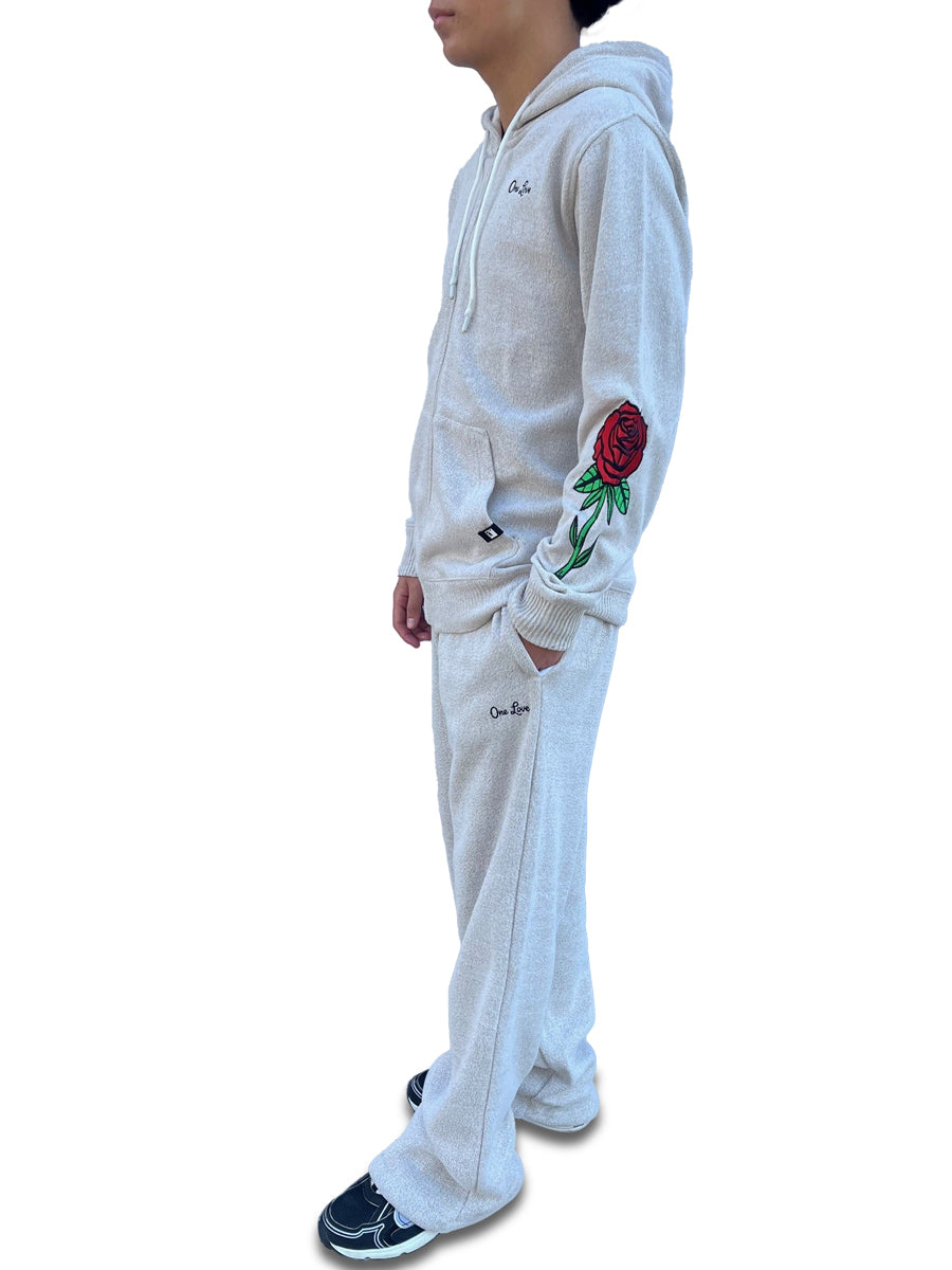 W8092-0956EM SINGLE LOVE COSMO FLEECE LOOSE PANTS