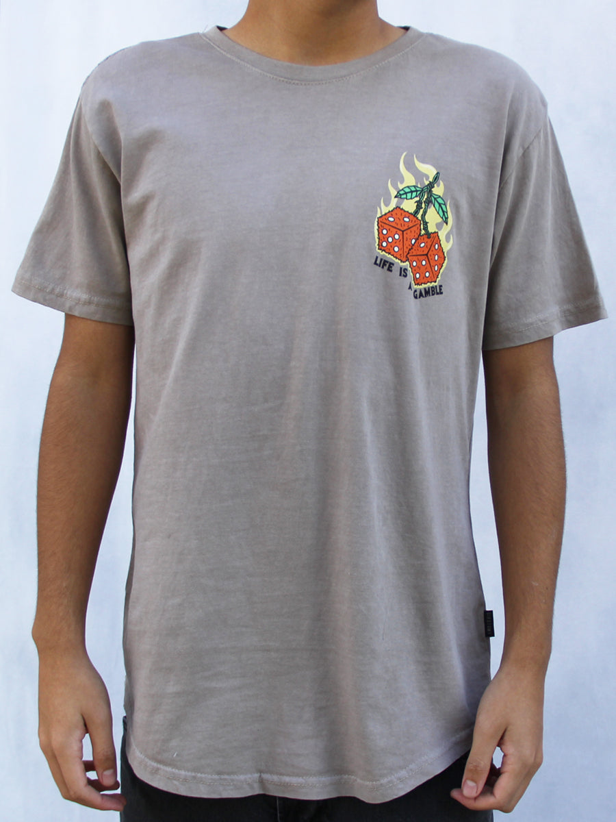 W2437-0940PT FUZZY DICE  CREW NECK TEE