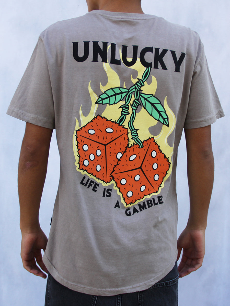 W2437-0940PT FUZZY DICE  CREW NECK TEE