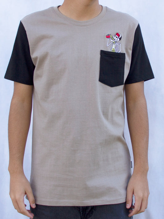 W2377-0945EM COLOR BLOCK "LAST ONE" CREW NECK TEE