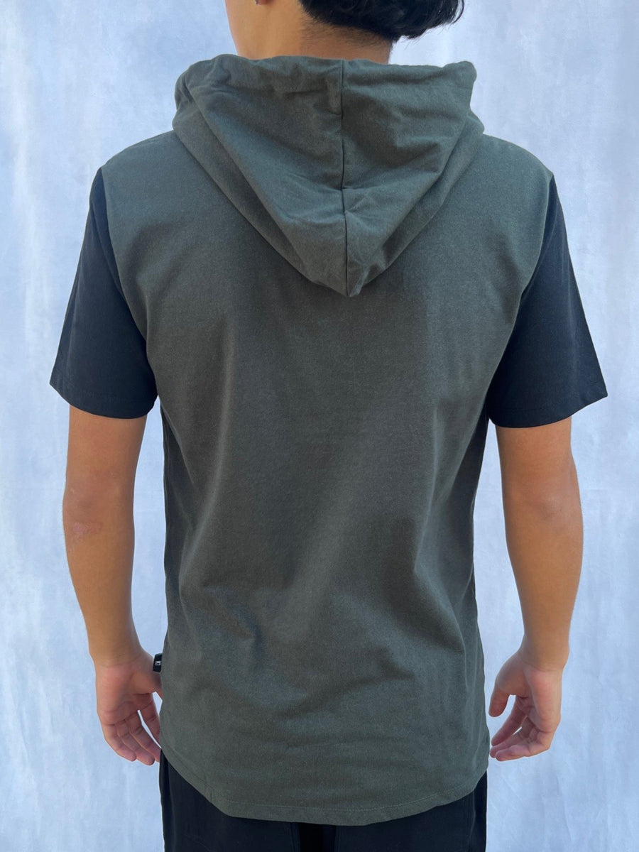 W2431-0930EMB BROOKLYN NYC EMBOSSED SHORT SLEEVE HOOD