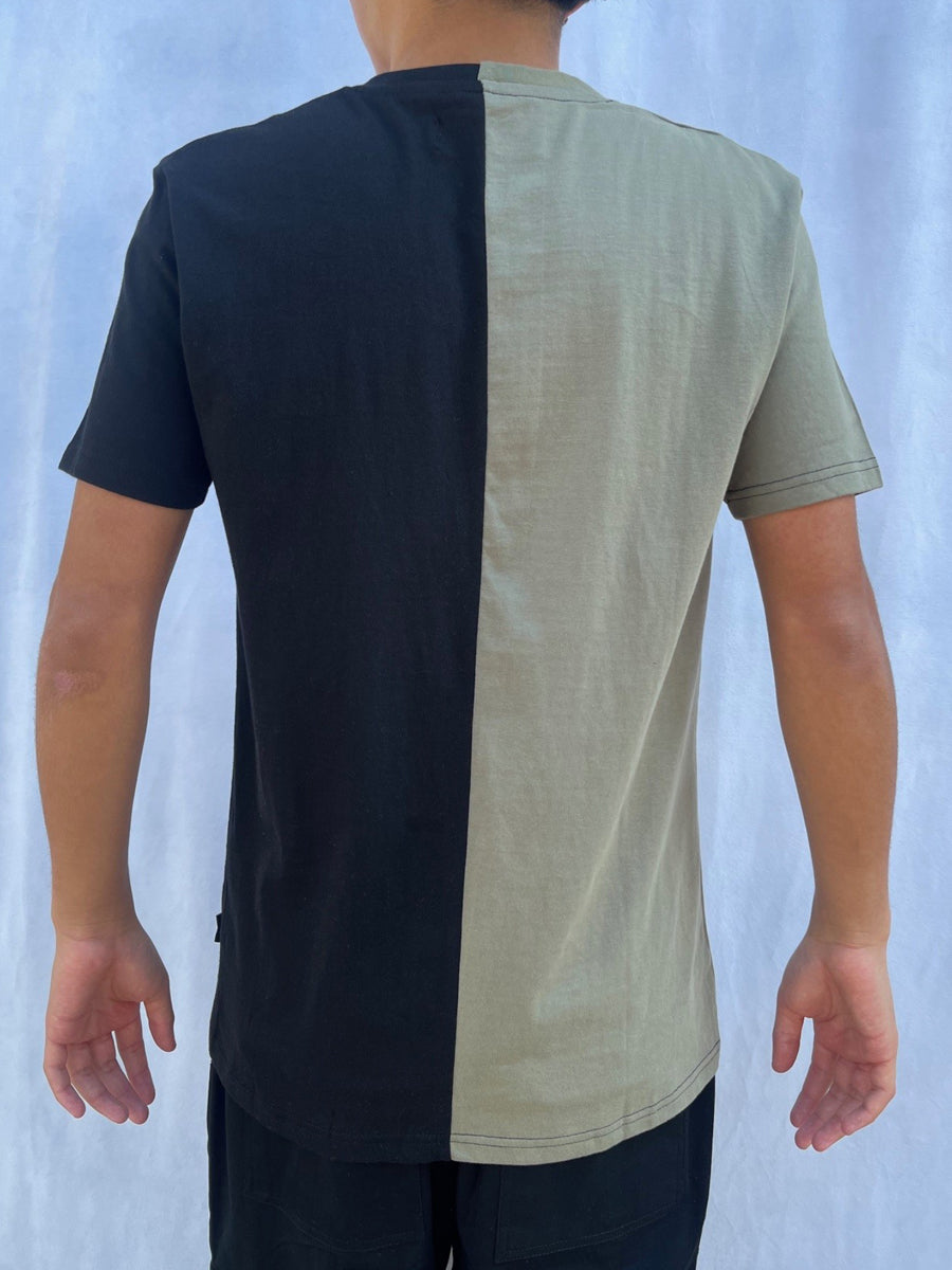 W2493-0930EMB EMBOSSED BROOKLYN NYC SPLIT PANEL TEE