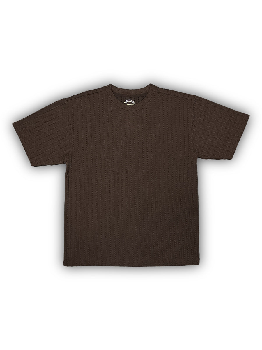 W2494-0019 TWIST KNIT BOXY TEE