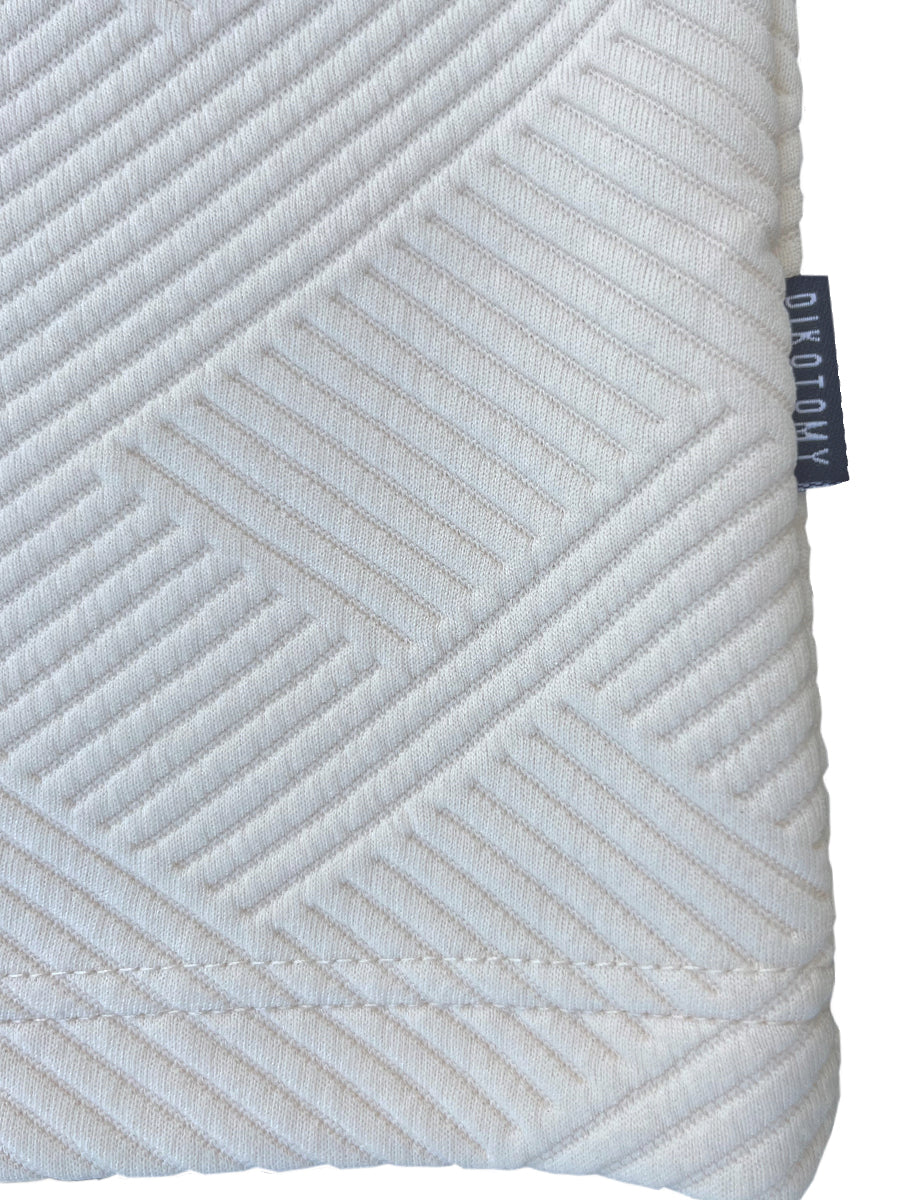 W2494-0013 GEO KNIT BOXY TEE