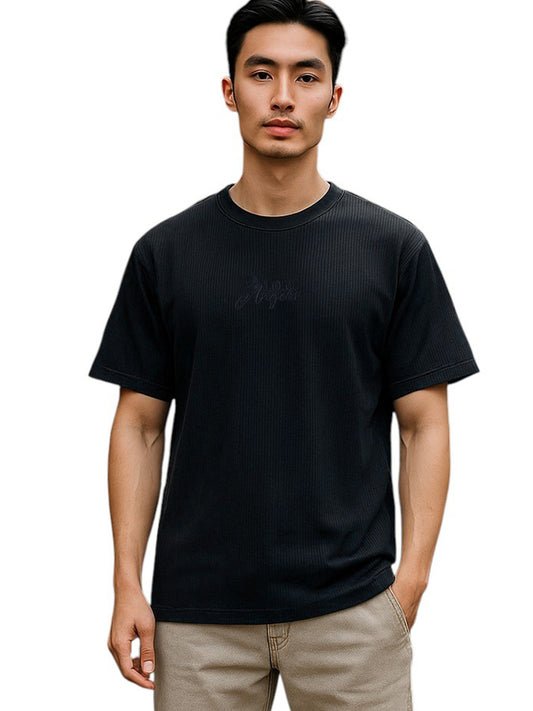 W2494-1046EMB LOST ANGELS ROSE CREW NECK BOXY TEE