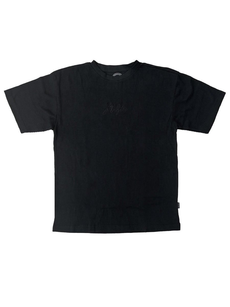 W2494-1046EMB LOST ANGELS ROSE CREW NECK BOXY TEE