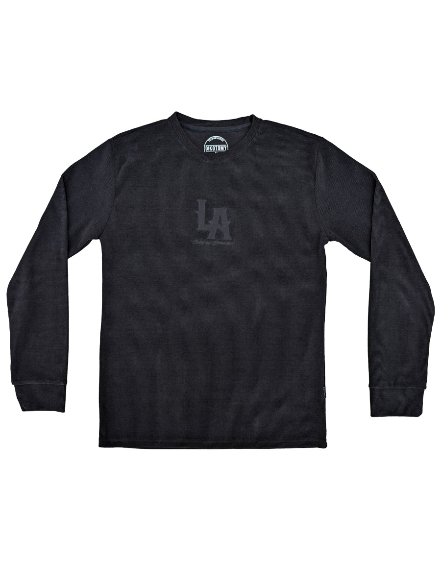 W2487-1047EM LONG SLEEVE FLAT BACK RIB CITY OF DREAMS CREW