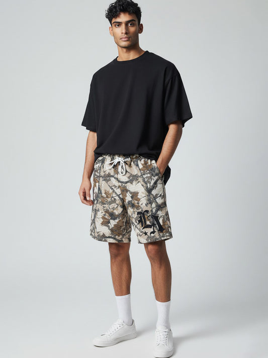 W8037-1038PT L.A STAR ROCKVIEW TERRY MAPLE CAMO SHORTS