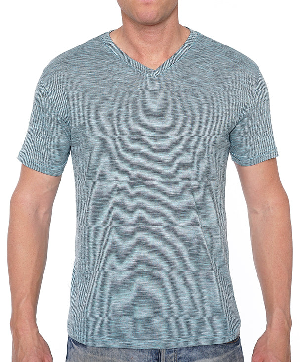 W1047-0041 TRI-END ON END V-NECK TEE