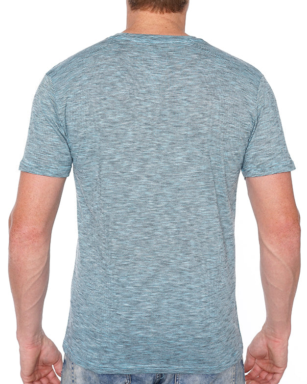 W1047-0041 TRI-END ON END V-NECK TEE