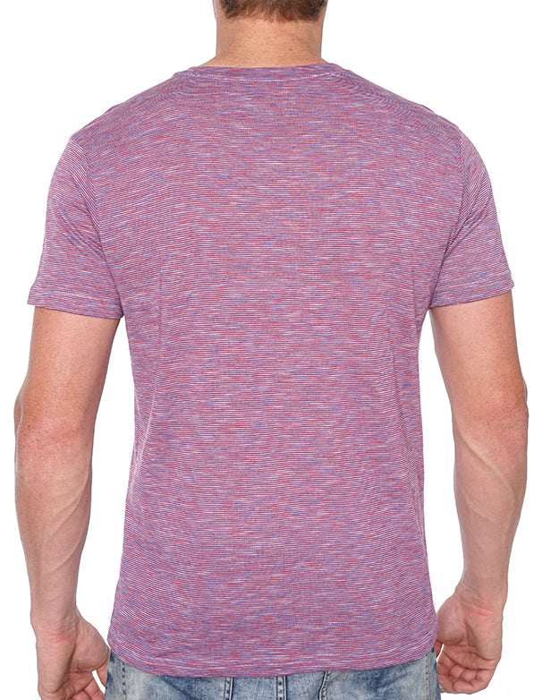 W1047-0041 TRI-END ON END V-NECK TEE