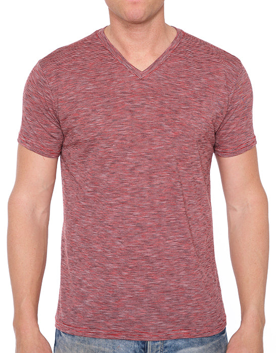 W1047-0041 TRI-END ON END V-NECK TEE