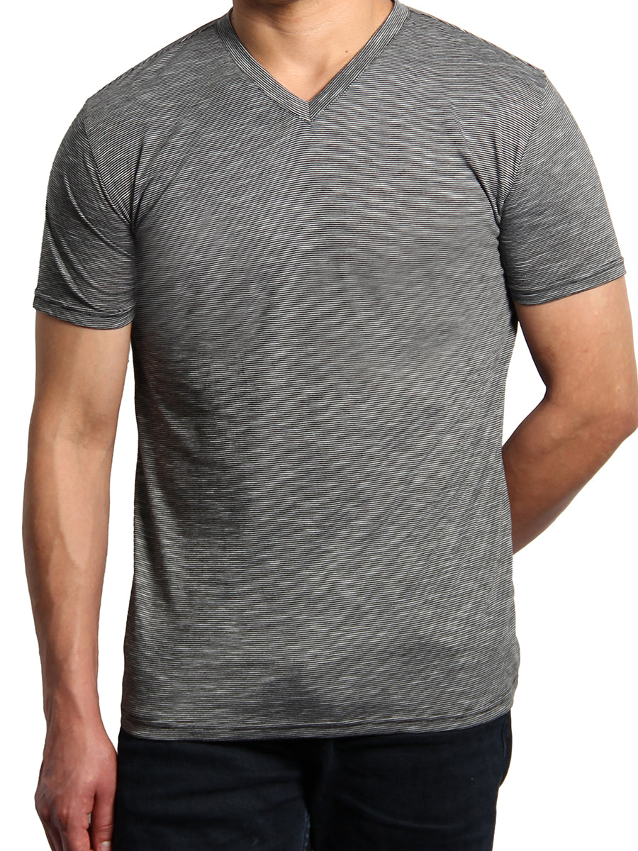W1047-0041 TRI-END ON END V-NECK TEE