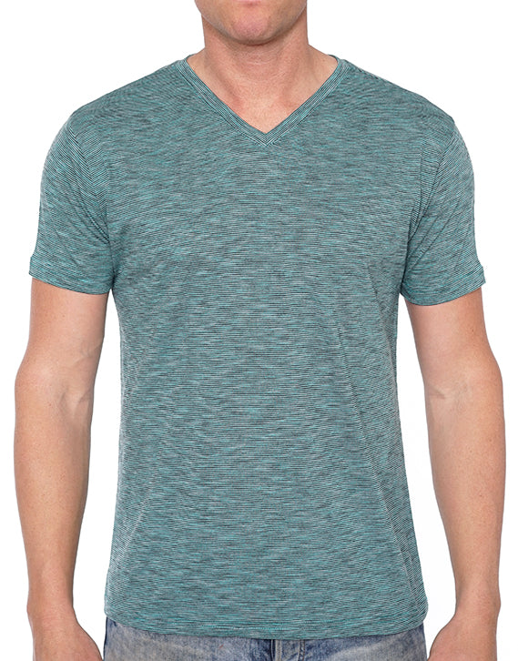 W1047-0041 TRI-END ON END V-NECK TEE