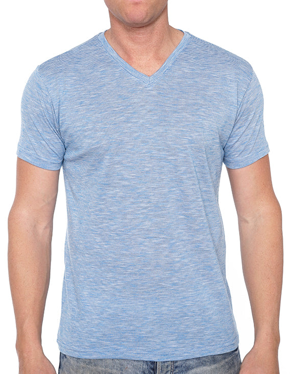 W1047-0041 TRI-END ON END V-NECK TEE