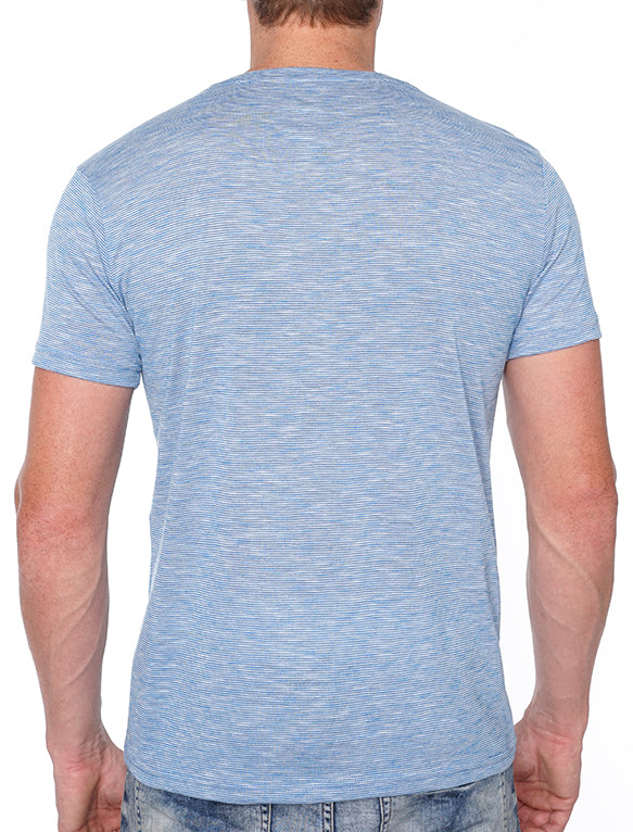 W1047-0041 TRI-END ON END V-NECK TEE