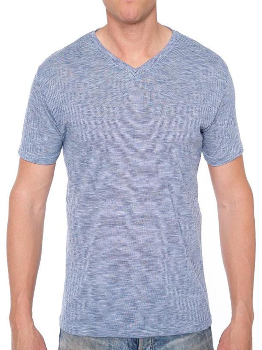 W1047-0041 TRI-END ON END V-NECK TEE