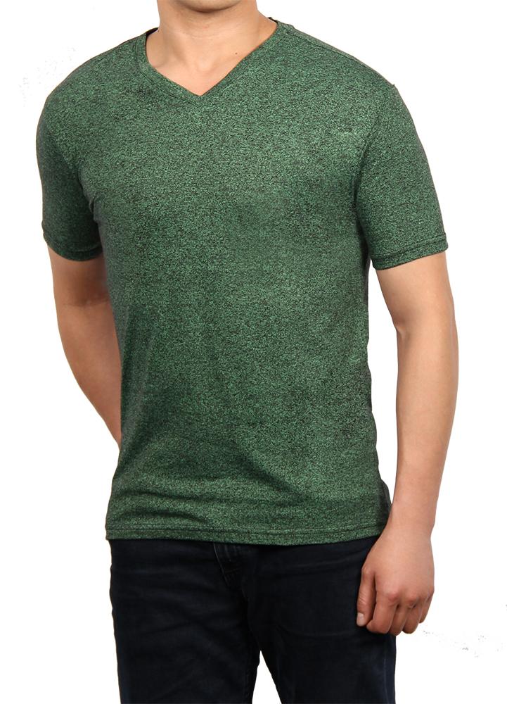 W1047-0047 TRI-GRAVEL JERSEY SS V-NECK