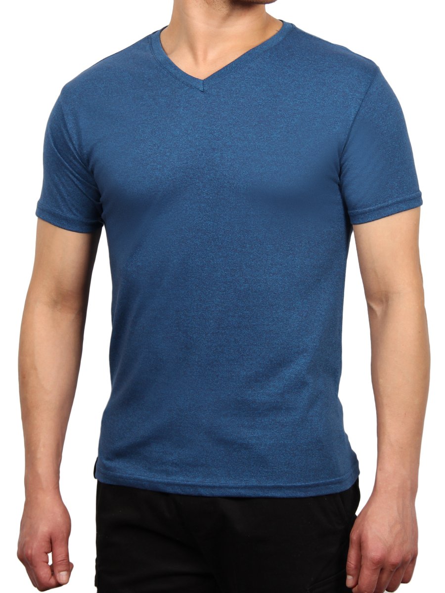 W1047-0047 TRI-GRAVEL JERSEY SS V-NECK