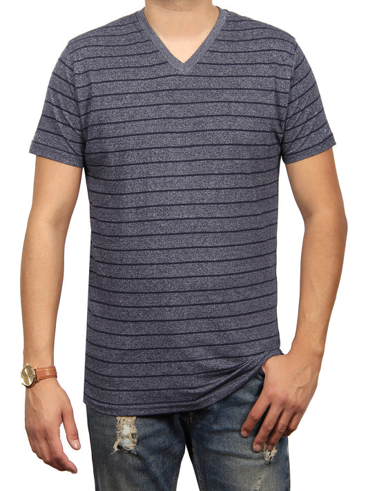W1047-0217ST CALI GRAVEL STRIPE SS V-NECK